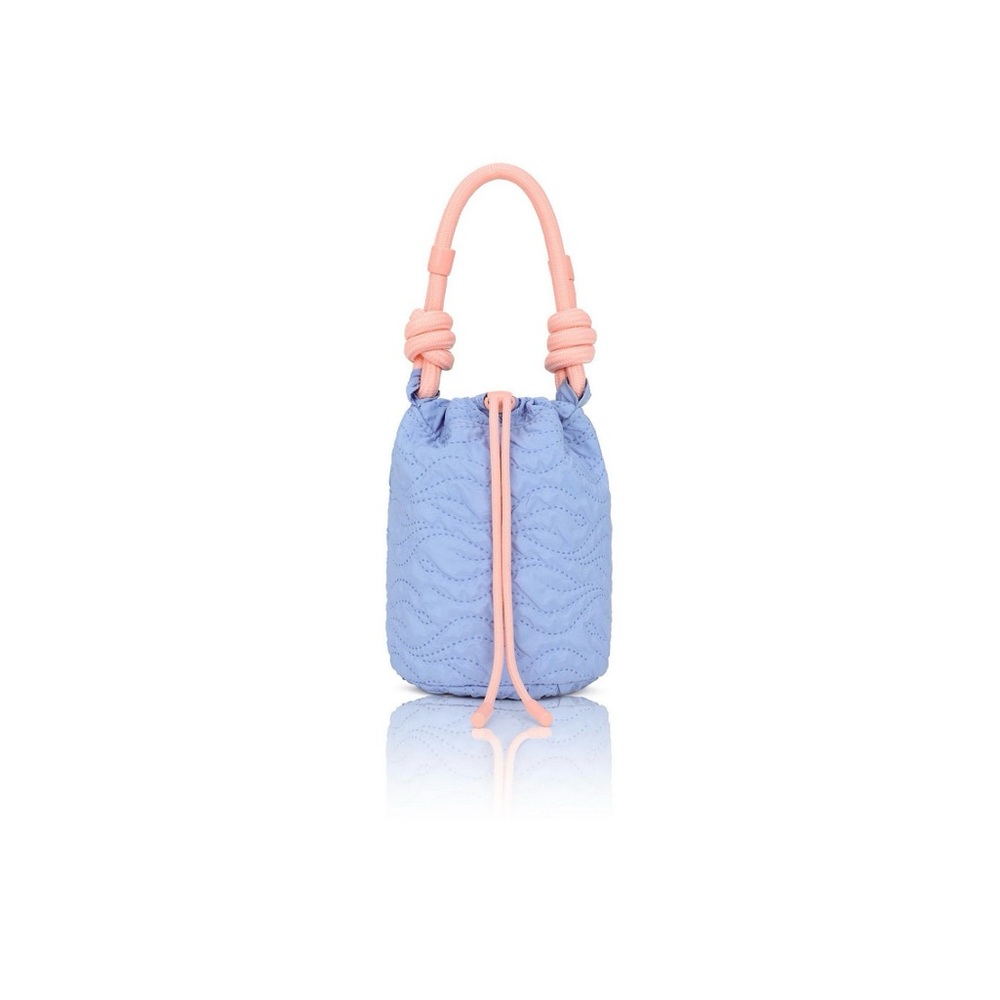Cute Periwinkle and Pink Mini Bucket Bag